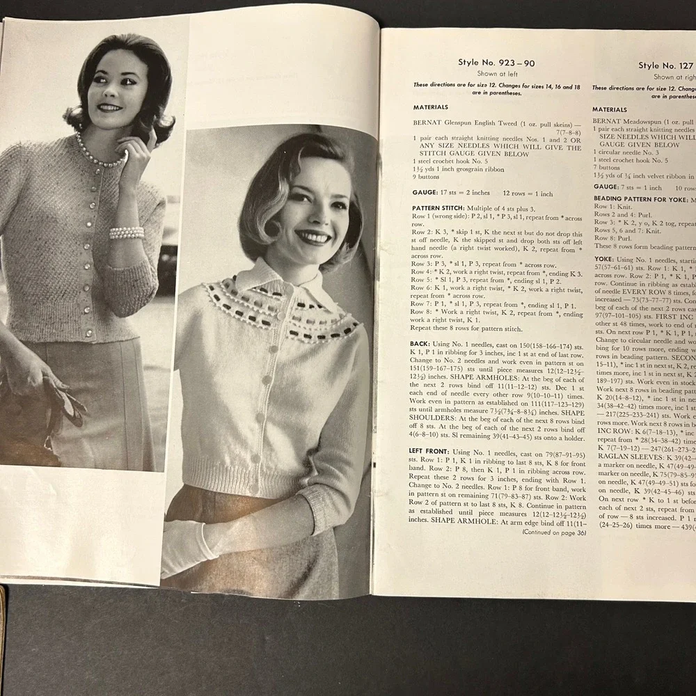 Vintage 50's 60's Bernat Knitting Pattern Booklets Mixed Lot